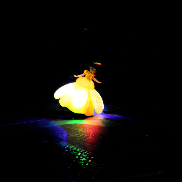 "A dancer in the night" by Amit Mendelsohn - £50.00 "A dancer in the night" stock image