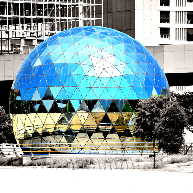 "The reflective ball in Marseille" by Amit Mendelsohn - £50.00 "The reflective ball in Marseille" stock image