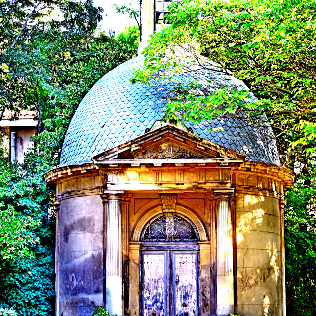 "A chapel in Magalone Garden" by Amit Mendelsohn - $49.80 "A chapel in Magalone Garden" stock image