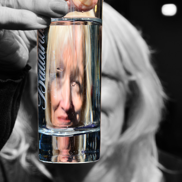 "A woman in the glass" by Amit Mendelsohn - £50.00 "A woman in the glass" stock image