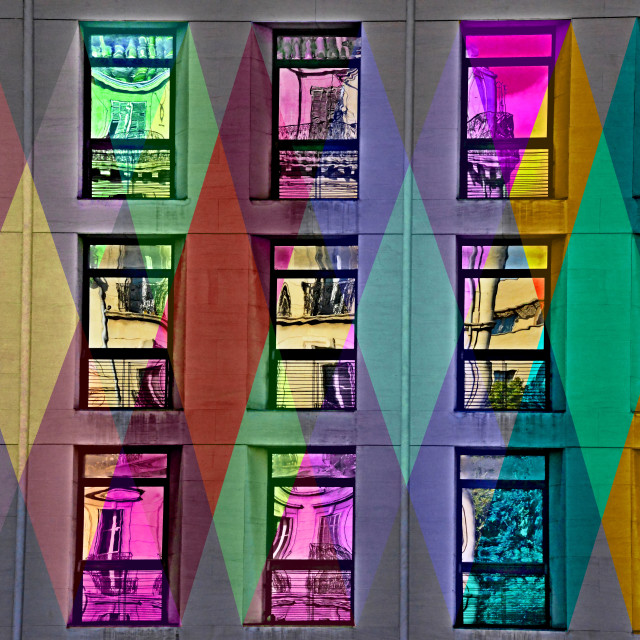 "Coloured building" by Amit Mendelsohn - £50.00 "Coloured building" stock image