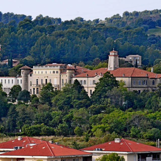 "High school in the country side" by Amit Mendelsohn - £50.00 "High school in the country side" stock image