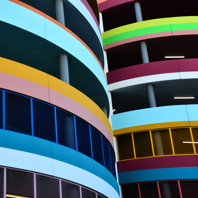 "Colours on a parking building" by Amit Mendelsohn - $50.52 "Colours on a parking building" stock image