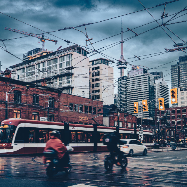 "Street Life Spadina & Queen, Toronto" stock image