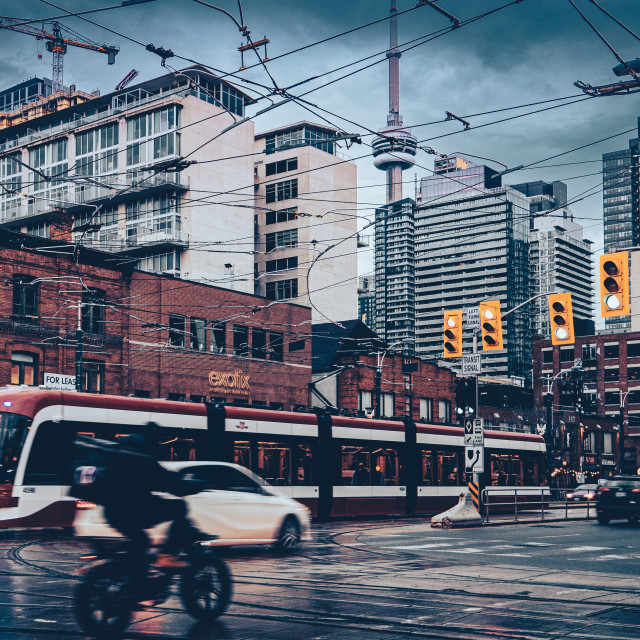 "Street Life Spadina & Queen, Toronto" stock image