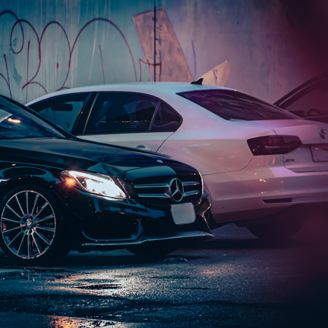 "Parked Mercedes Benz, Toronto" stock image