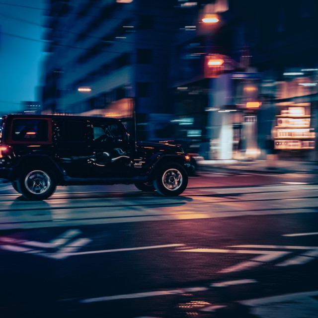 "Jeep on Peter & Adelaide" stock image