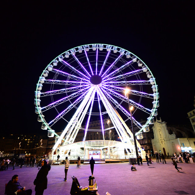 "The grand wheel of Marseille" stock image
