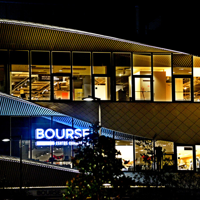 "Commercial center at night" by Amit Mendelsohn - £50.00 "Commercial center at night" stock image