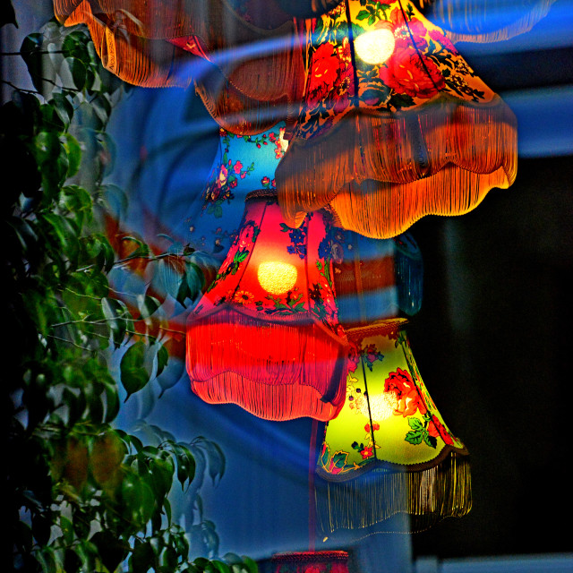 "Lamps with colours" by Amit Mendelsohn - £50.00 "Lamps with colours" stock image