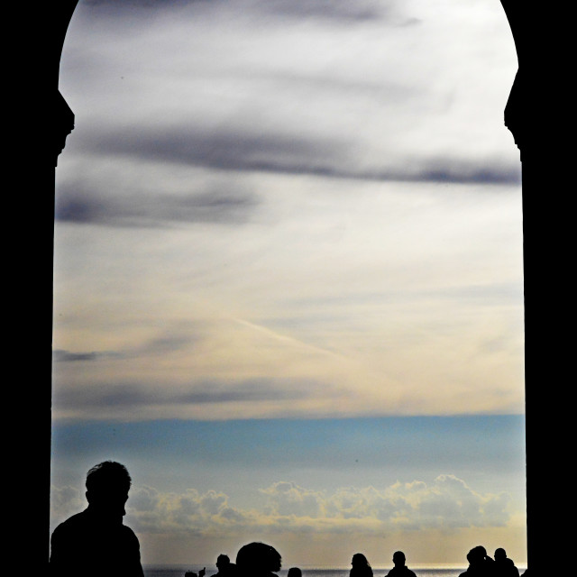 "People under the arc" by Amit Mendelsohn - £50.00 "People under the arc" stock image