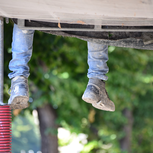 "Working legs" by Amit Mendelsohn - £50.00 "Working legs" stock image