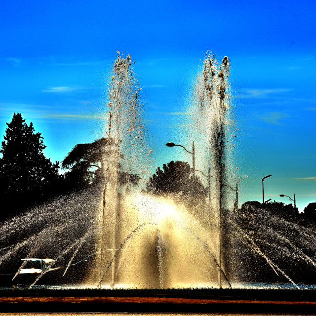 "A fountain" by Amit Mendelsohn - £50.00 "A fountain" stock image