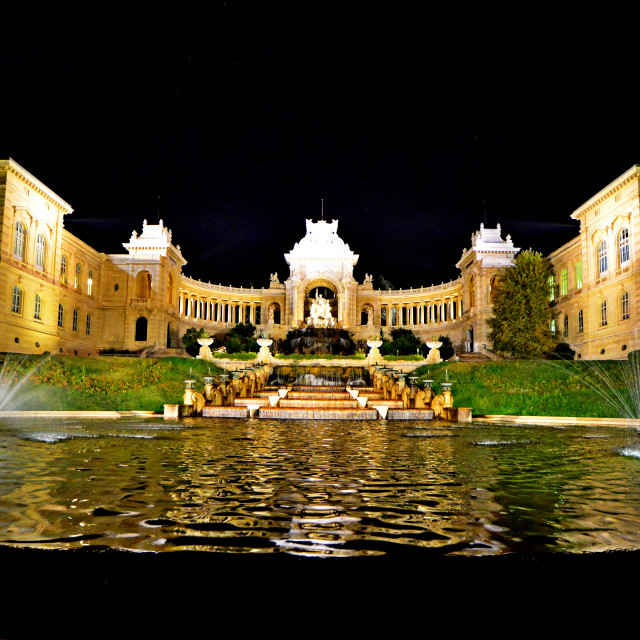 "Longchamp palace at night" by Amit Mendelsohn - £50.00 "Longchamp palace at night" stock image