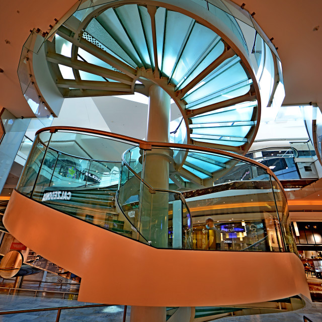 "Steps in a shopping center" by Amit Mendelsohn - £50.00 "Steps in a shopping center" stock image
