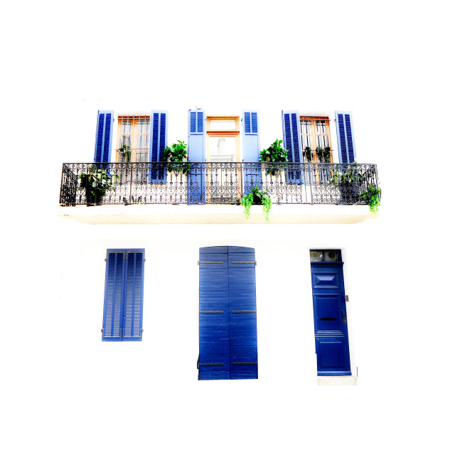 "A blue house" by Amit Mendelsohn - £50.00 "A blue house" stock image
