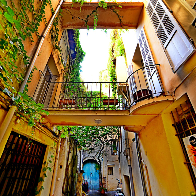 "An alley in AIx en Provence" by Amit Mendelsohn - £50.00 "An alley in AIx en Provence" stock image