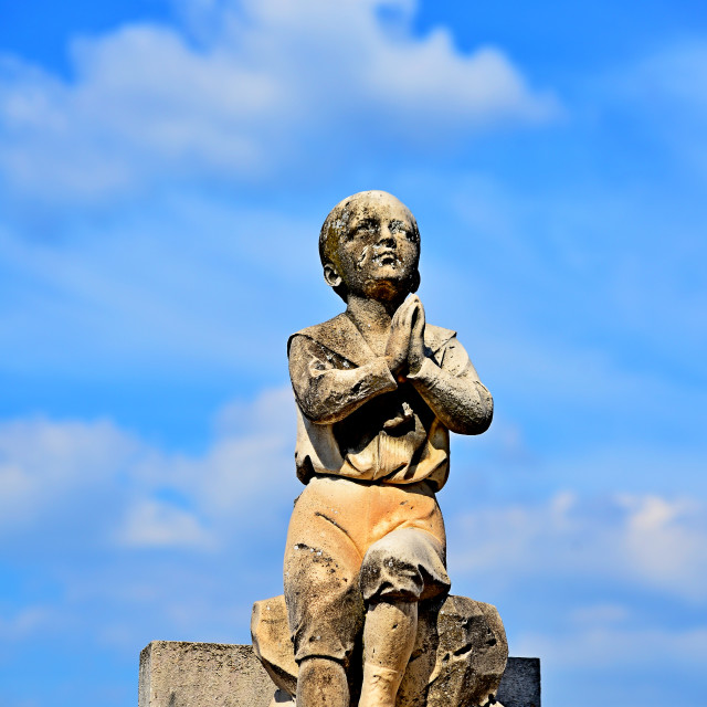 "A child praying" by Amit Mendelsohn - £50.00 "A child praying" stock image