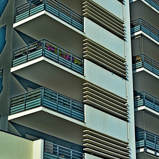 "Modern architecture with shadows" by Amit Mendelsohn - £50.00 "Modern architecture with shadows" stock image