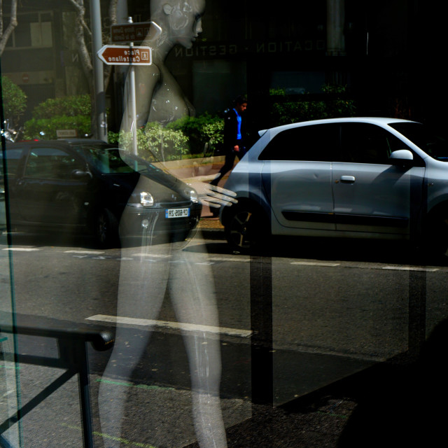 "Walking down the street" by Amit Mendelsohn - £50.00 "Walking down the street" stock image
