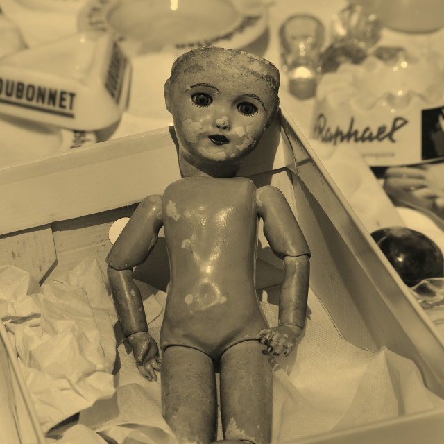 "A broken doll" by Amit Mendelsohn - £50.00 "A broken doll" stock image