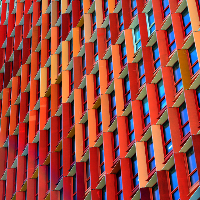"Part of the façade of the la marseillais tower" by Amit Mendelsohn - £50.00 "Part of the façade of the la marseillais tower" stock image