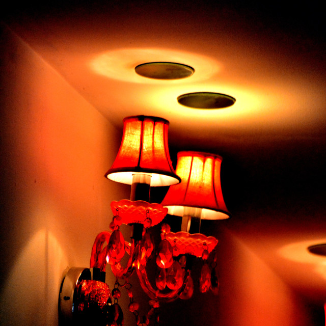 "2 wall lamps" by Amit Mendelsohn - £50.00 "2 wall lamps" stock image