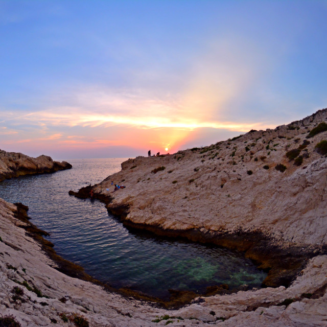 "Sunset on Frioul Island" by Amit Mendelsohn - £50.00 "Sunset on Frioul Island" stock image