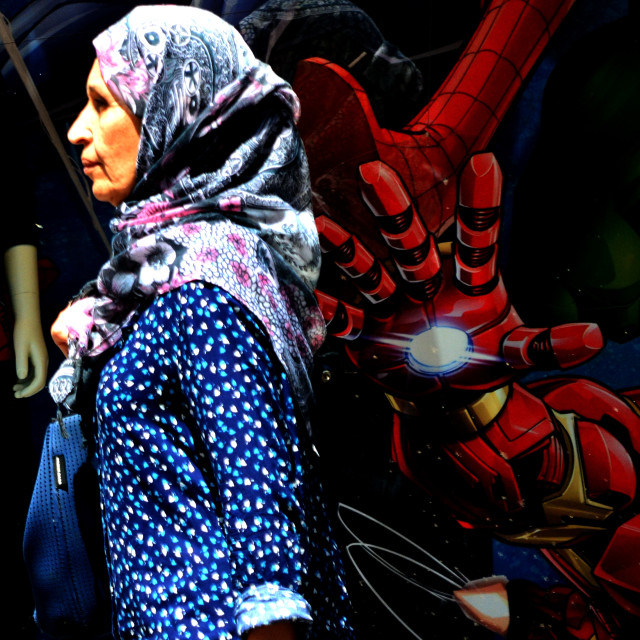 "Spiderman after you" by Amit Mendelsohn - £50.00 "Spiderman after you" stock image