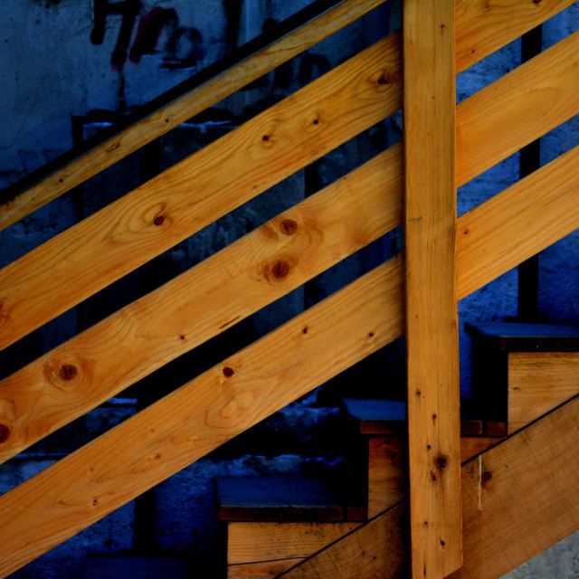 "Wooden steps" by Amit Mendelsohn - £50.00 "Wooden steps" stock image