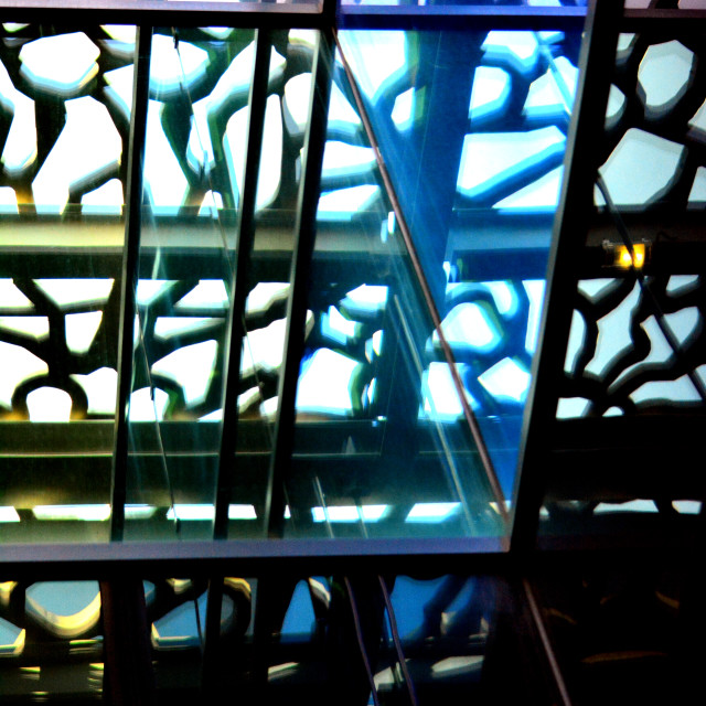 "The MUCEM through glass" by Amit Mendelsohn - £50.00 "The MUCEM through glass" stock image
