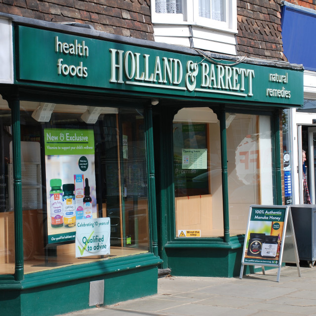 "Holland and Barrett shop, Tenterden" stock image