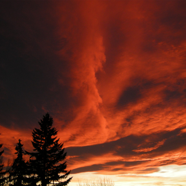 "Angry Sunset" stock image