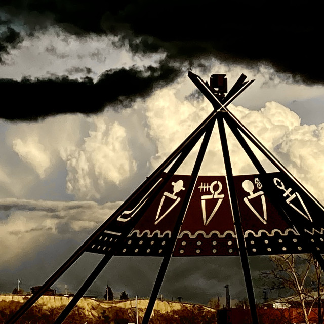 "Steel Teepee at Calgary Stampede" stock image