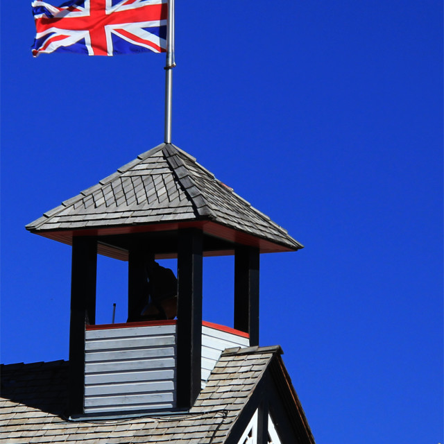 "Union Jack in theBreeze" stock image