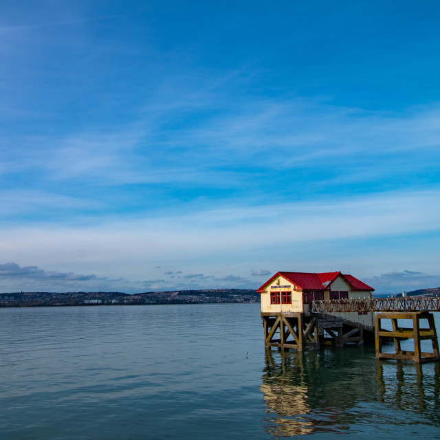 "The Old Mumbles Lifeboat Station" stock image