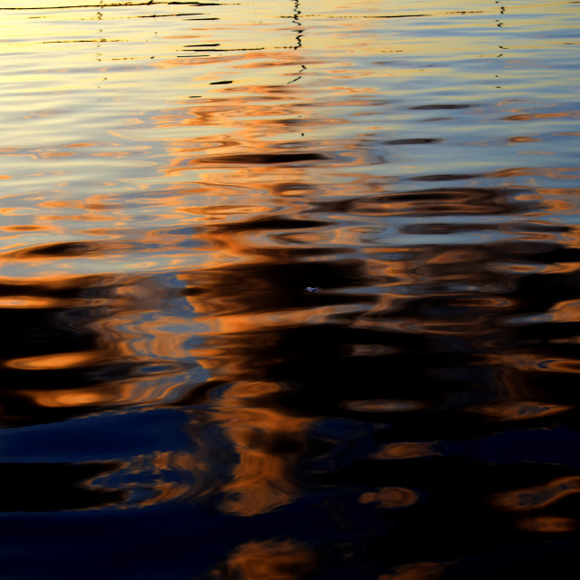 "Sunset on the water" stock image