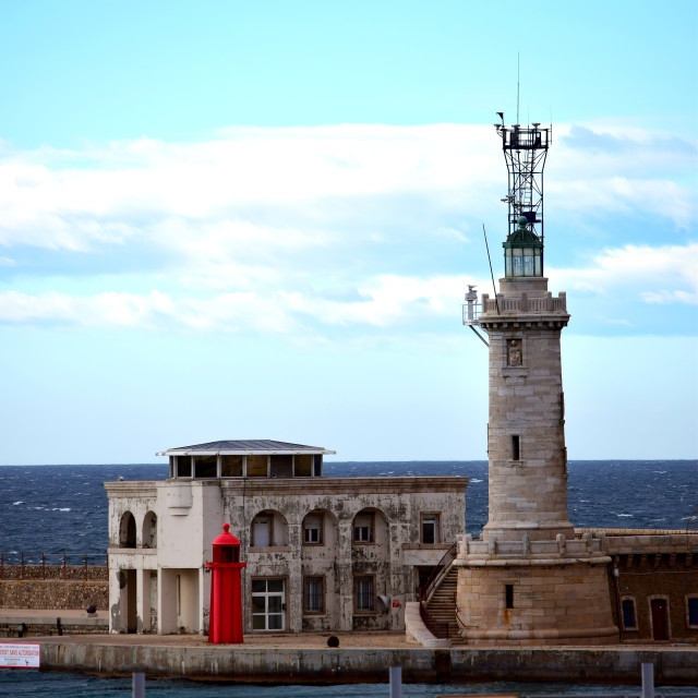 "The Light tower in the end of the port" by Amit Mendelsohn - £50.00 "The Light tower in the end of the port" stock image