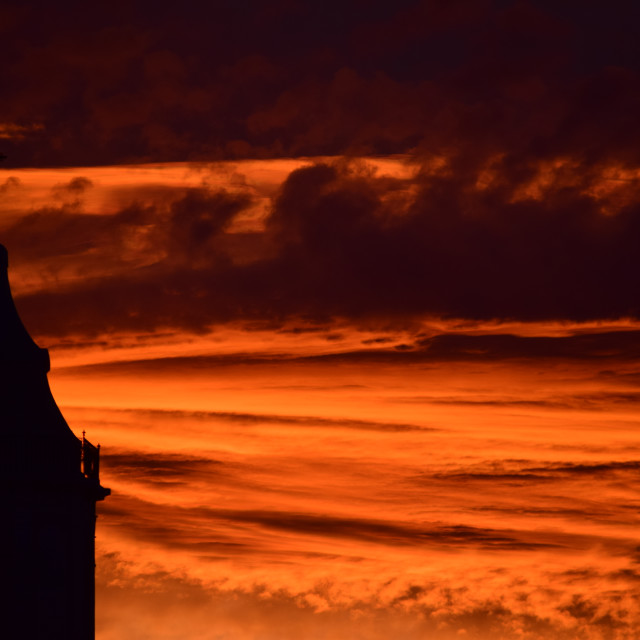 "Apocalypse and the church" by Amit Mendelsohn - £50.00 "Apocalypse and the church" stock image