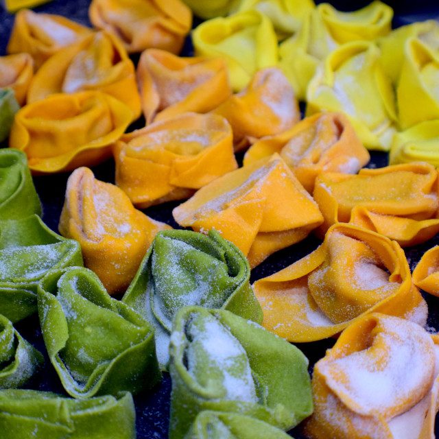 "Ravioli in different colours" by Amit Mendelsohn - £50.00 "Ravioli in different colours" stock image