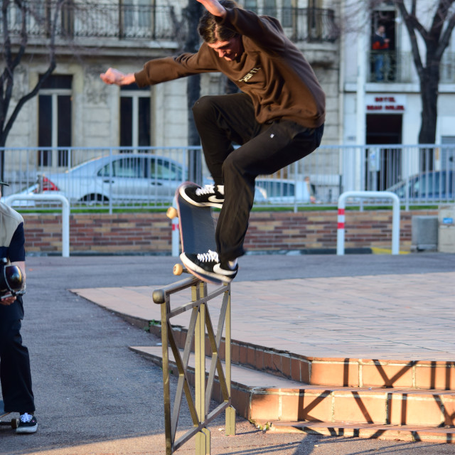 "Skateboarding" by Amit Mendelsohn - £50.00 "Skateboarding" stock image