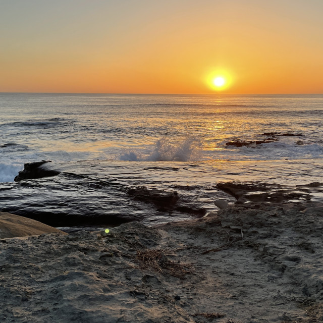 "Sunset at Windansea Beach" by Melissa Minnella - £15.00 "Sunset at Windansea Beach" stock image
