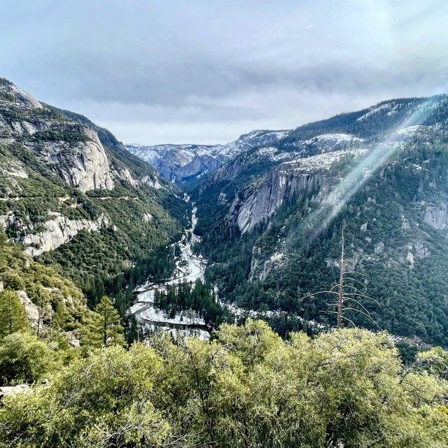 "Yosemite in Winter" by Melissa Minnella - £15.00 "Yosemite in Winter" stock image