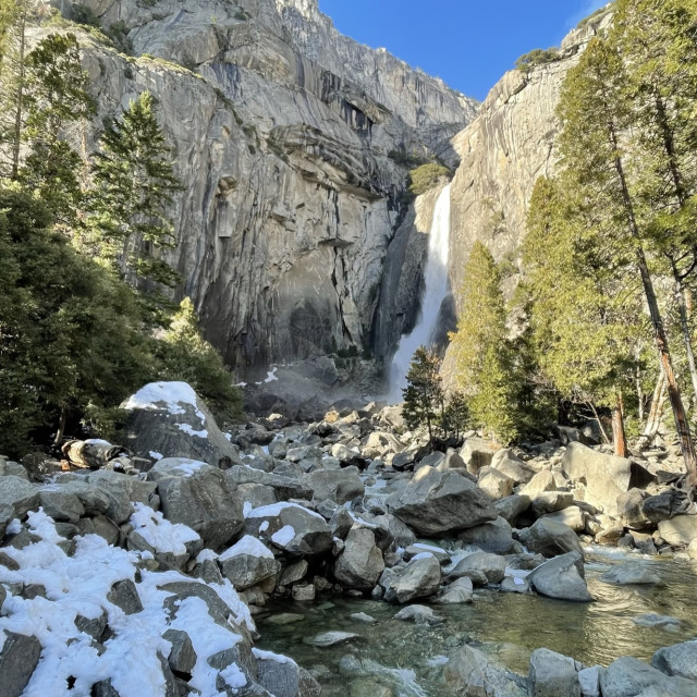 "View of Yosemite Falls" by Melissa Minnella - £15.00 "View of Yosemite Falls" stock image