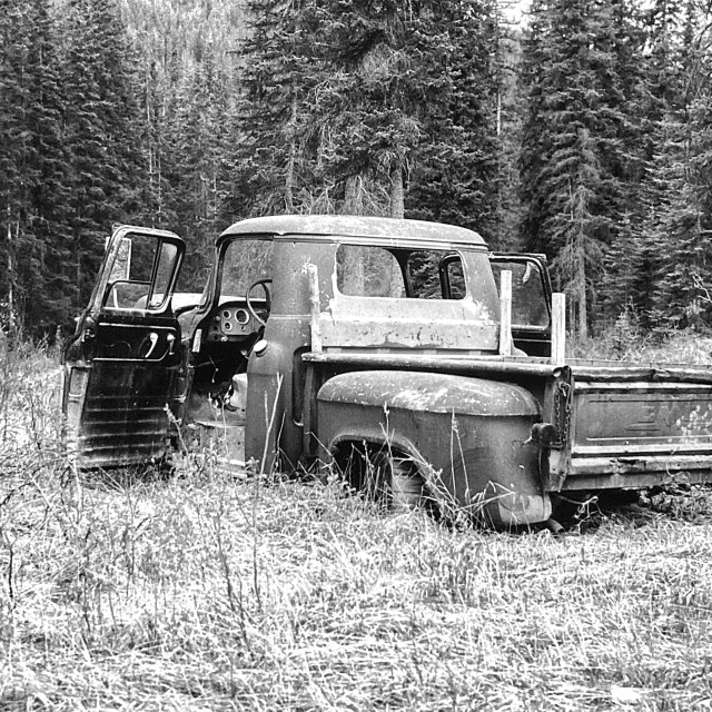 "Abandoned Old Truck" stock image