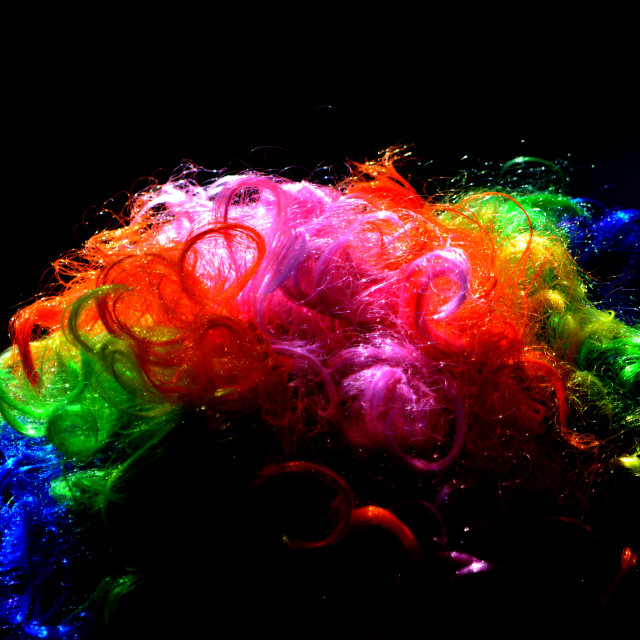 "Coloured wig" by Amit Mendelsohn - £50.00 "Coloured wig" stock image