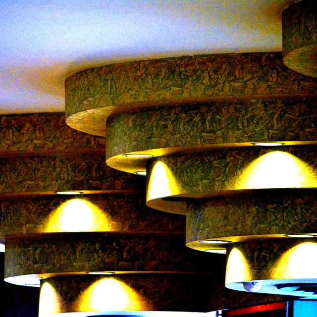"Lights in a bar" by Amit Mendelsohn - £50.00 "Lights in a bar" stock image