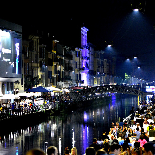 "Milano's Night life" by Amit Mendelsohn - £50.00 "Milano's Night life" stock image