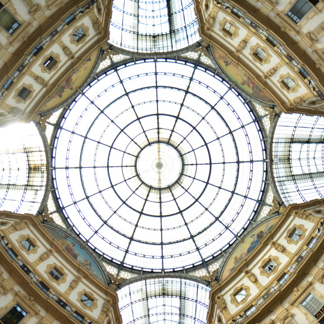 "The Main dome of the Vitorio Emanuel gallery" stock image