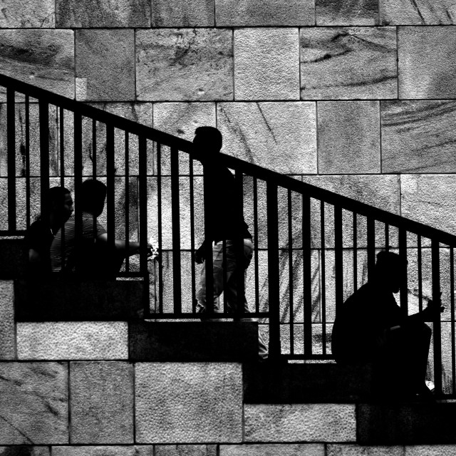 "Steps and people" by Amit Mendelsohn - £50.00 "Steps and people" stock image